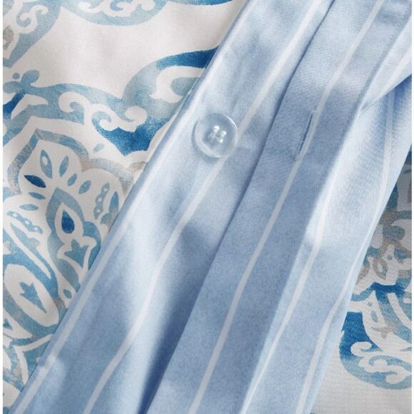 Charter Club Damask Collection Coastal Medallion 3-pc. Duvet Cover Set - Picture 2 of 6